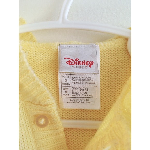 Disney • Yellow baby dumbo button-up sweater with hood - Picture 3 of 5